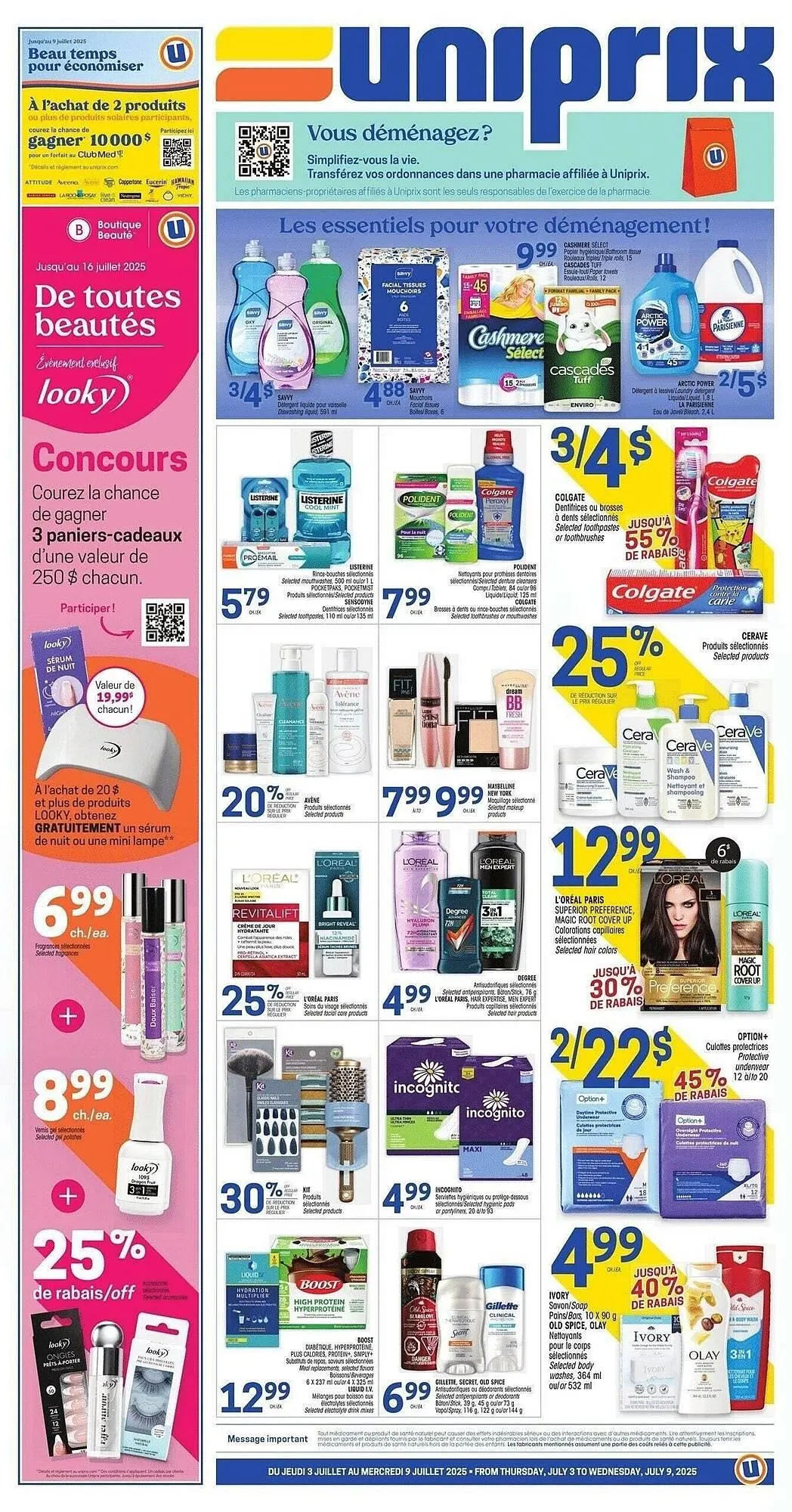 Uniprix flyer from July 2 to July 9 2025 - flyer page 1