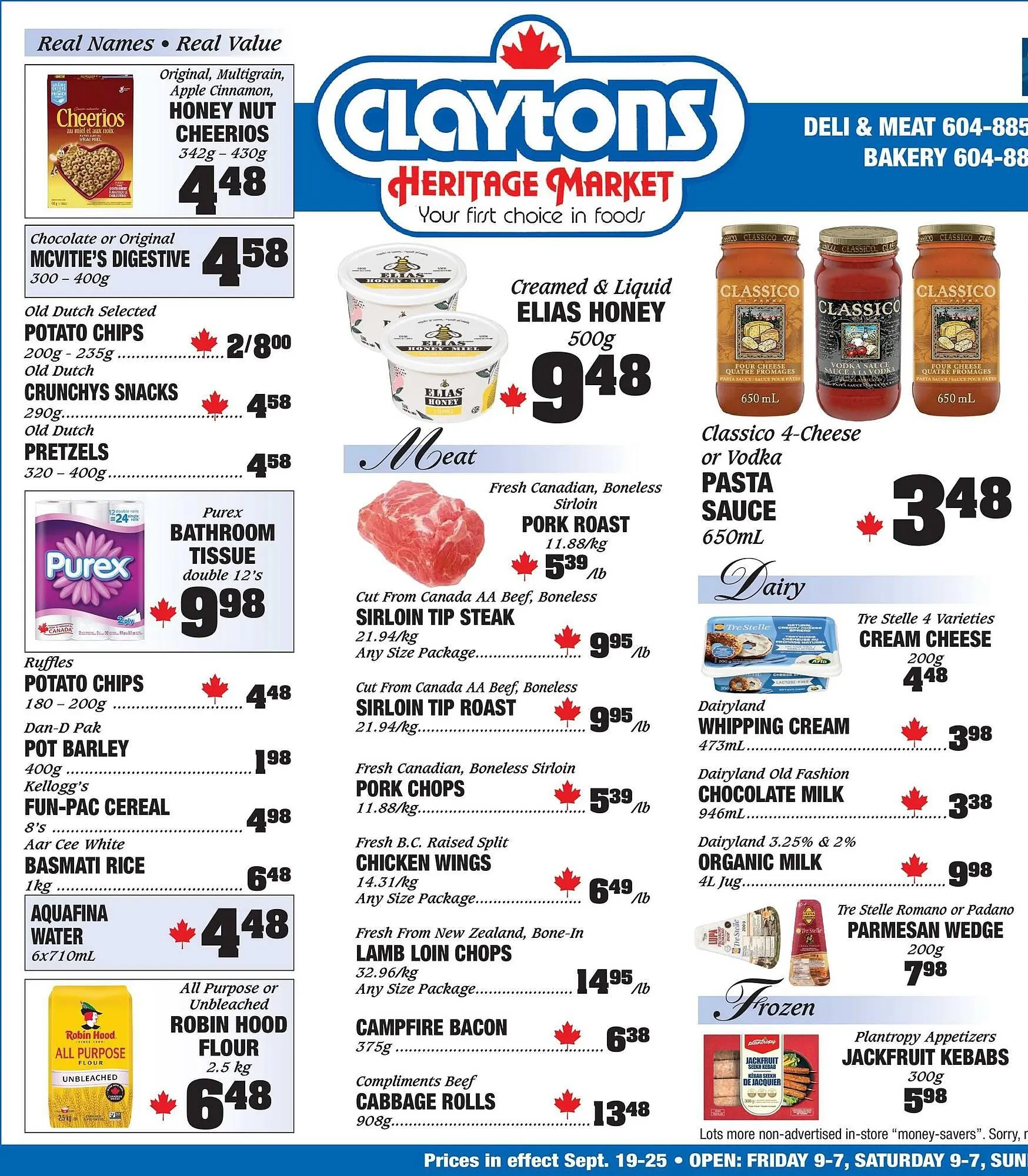 Claytons Heritage Market flyer from September 19 to September 25 2025 - flyer page 1