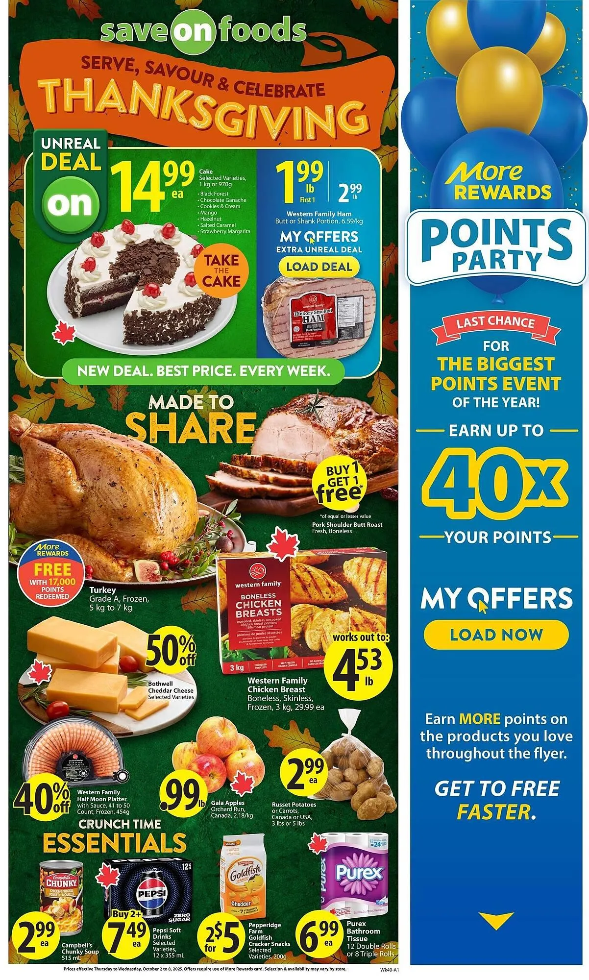 Save on Foods flyer from October 2 to October 8 2025 - flyer page 1