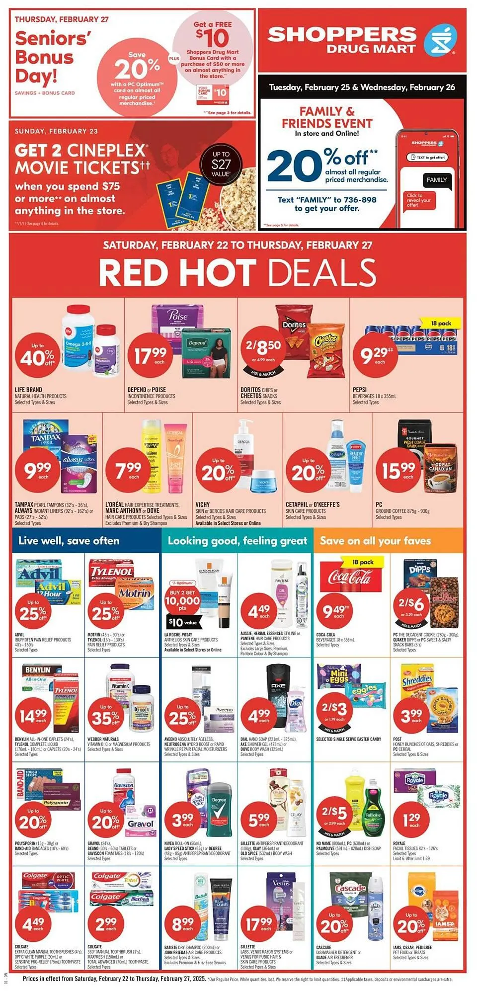 Shoppers Drug Mart flyer from February 20 to February 25 2025 - flyer page 1