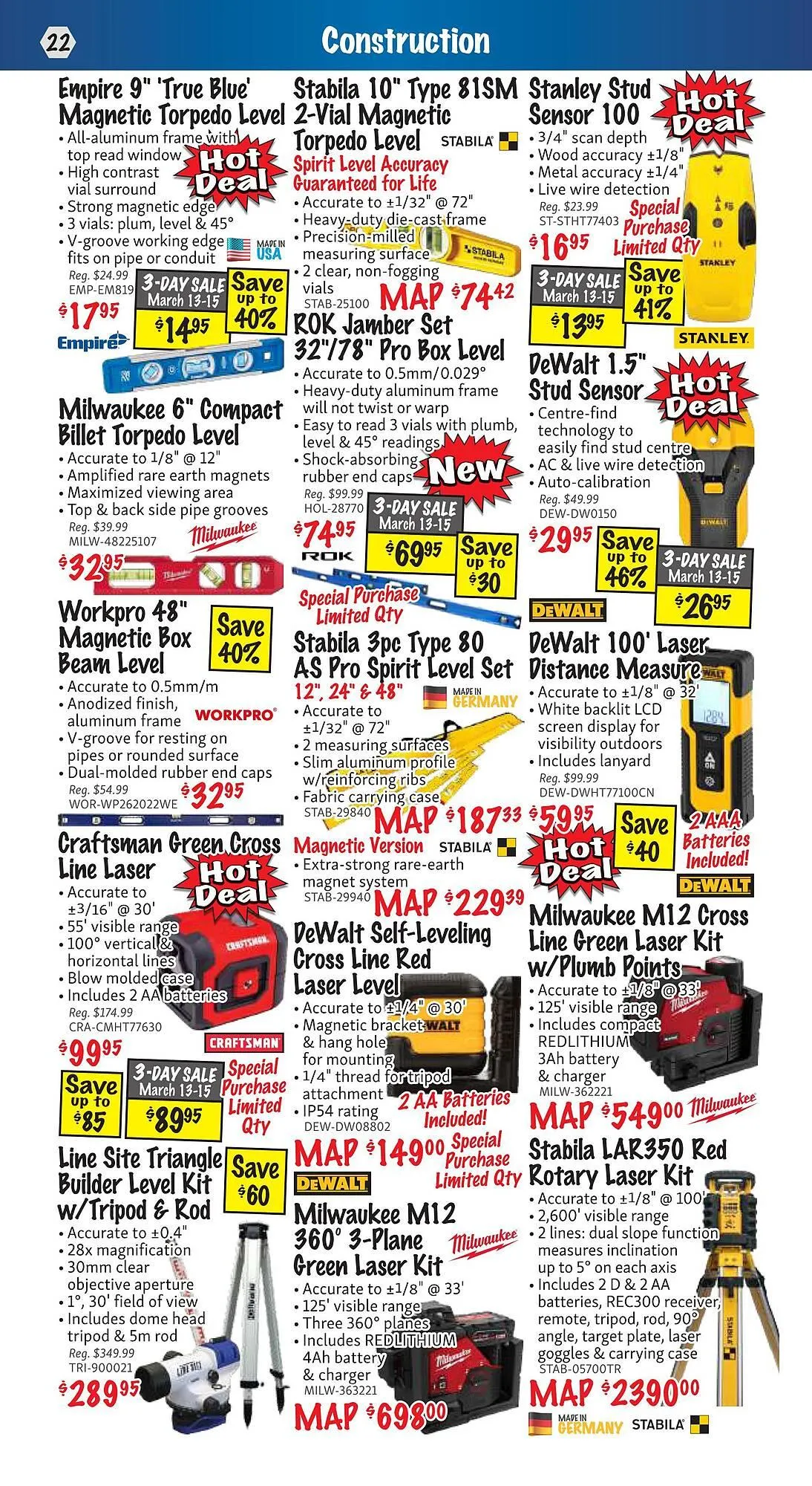 KMS Tools flyer from March 1 to March 31 2025 - flyer page 22