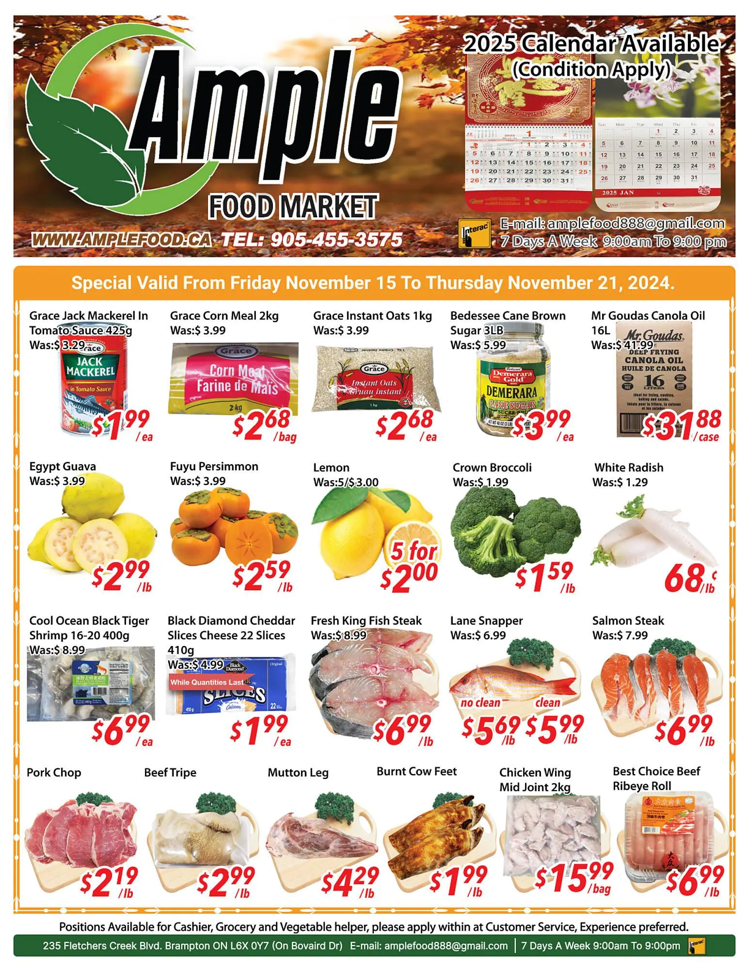 Ample Food Market flyer from November 15 to November 21 2024 - flyer page 1