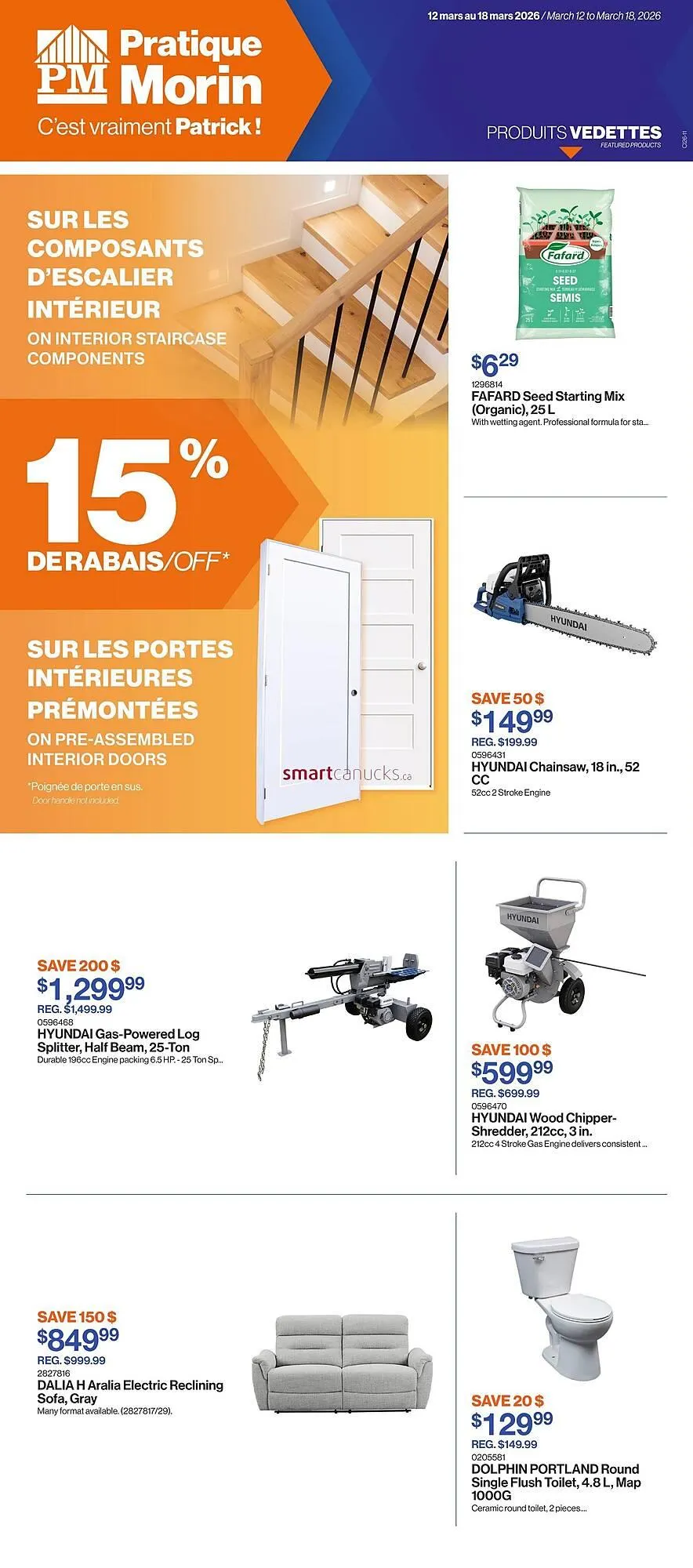 Patrick Morin flyer from March 12 to March 18 2026 - flyer page 1