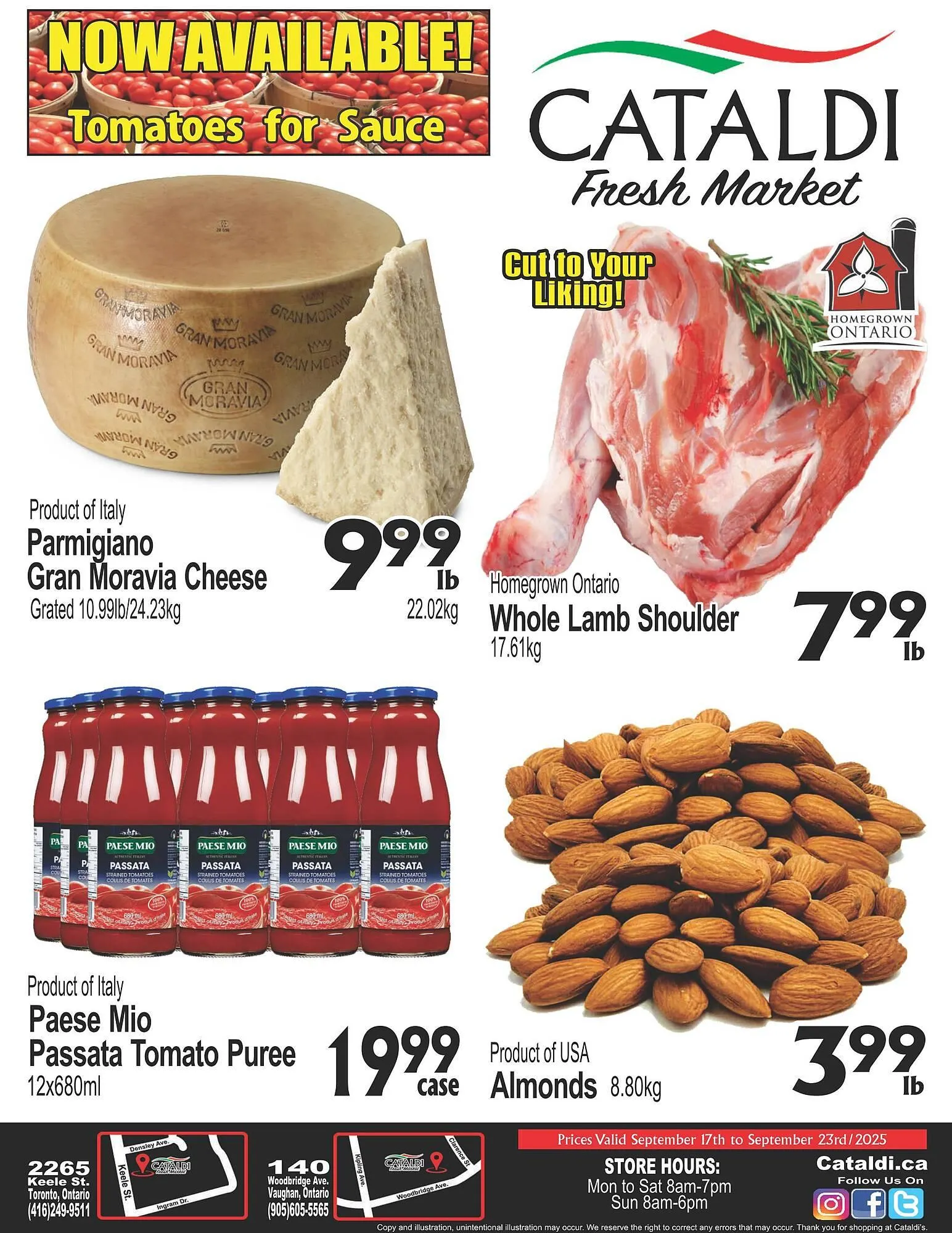 Cataldi Fresh Market flyer from September 17 to September 23 2025 - flyer page 1
