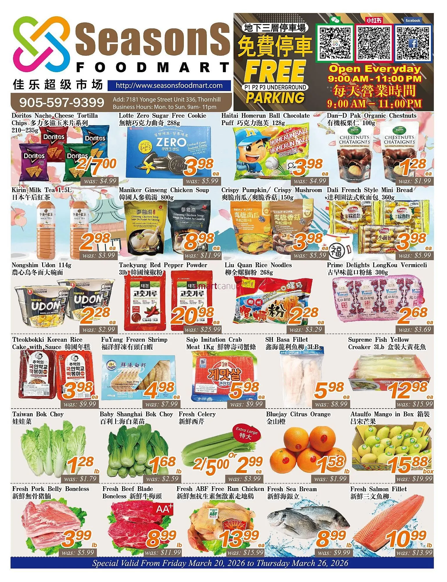 Seasons Foodmart flyer from March 20 to March 26 2026 - flyer page 1