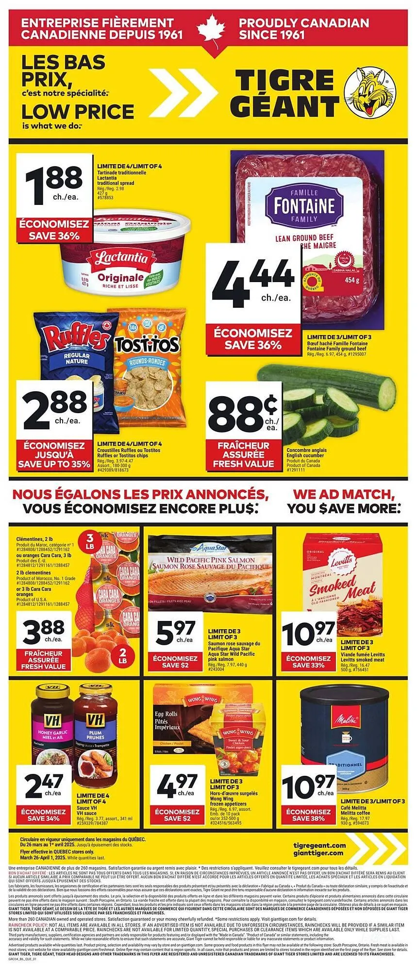 Giant Tiger flyer from March 27 to April 10 2025 - flyer page 1