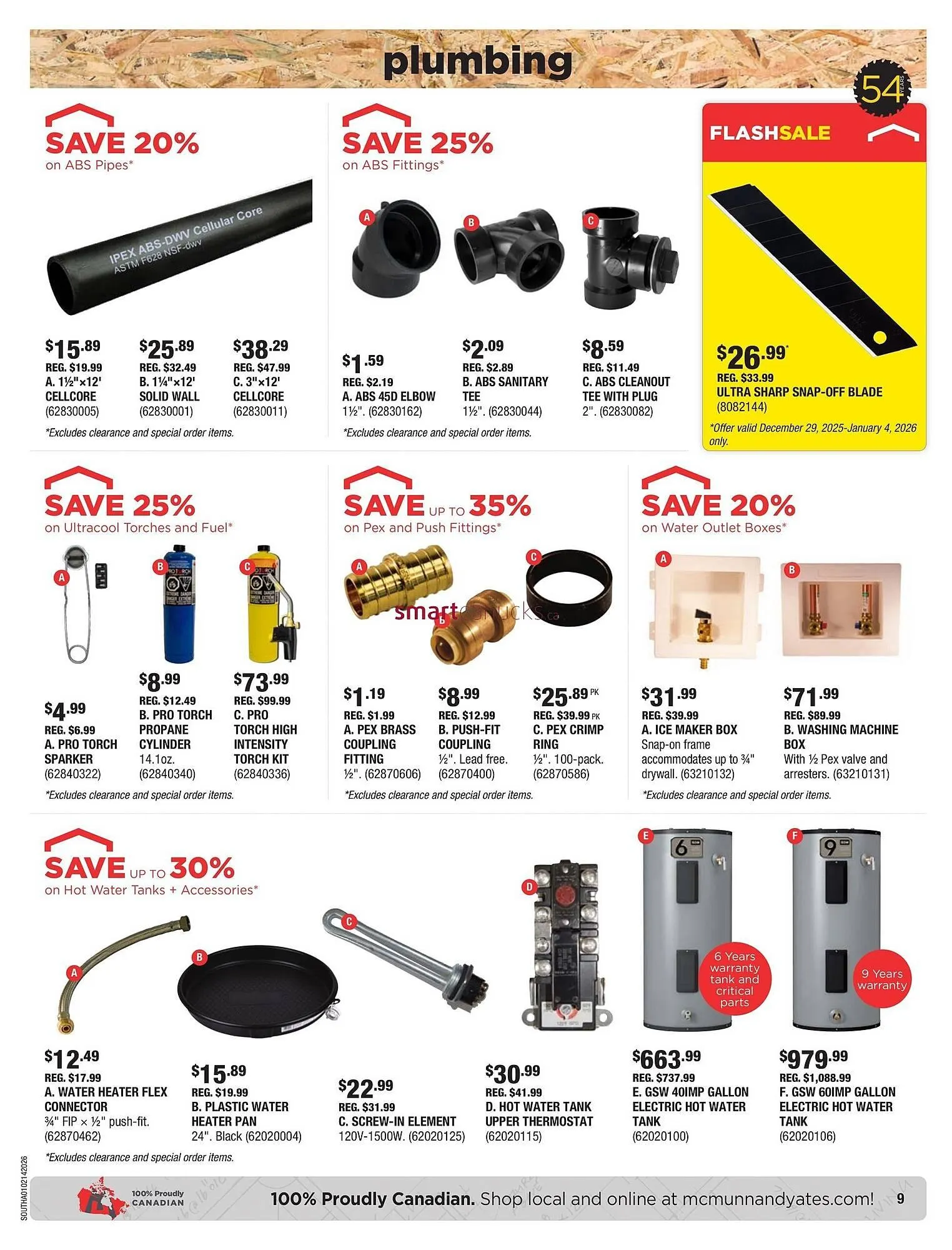 McMunn & Yates Building Supplies flyer from January 2 to January 14 2026 - flyer page 9