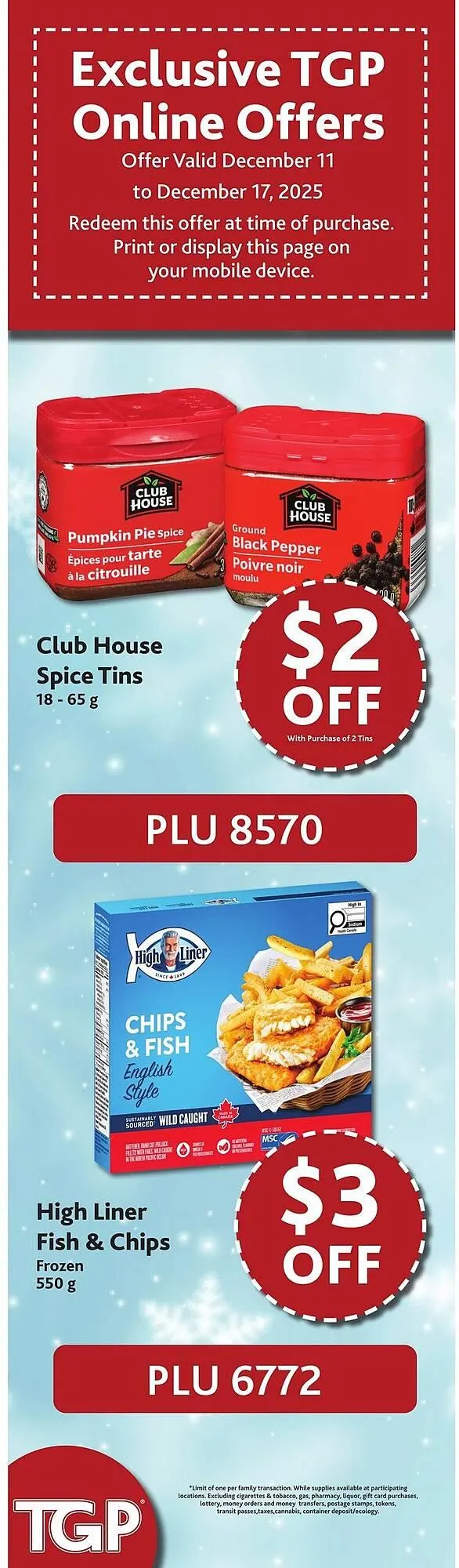TGP The Grocery People flyer from December 10 to December 16 2025 - flyer page 7