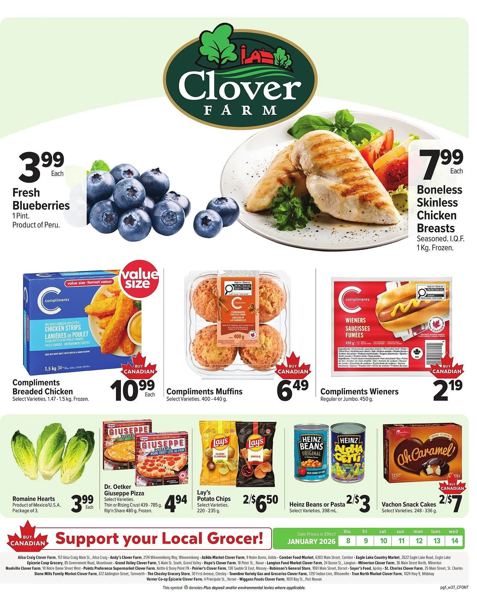 Clover Farm flyer from January 8 to January 14 2026 - flyer page 1