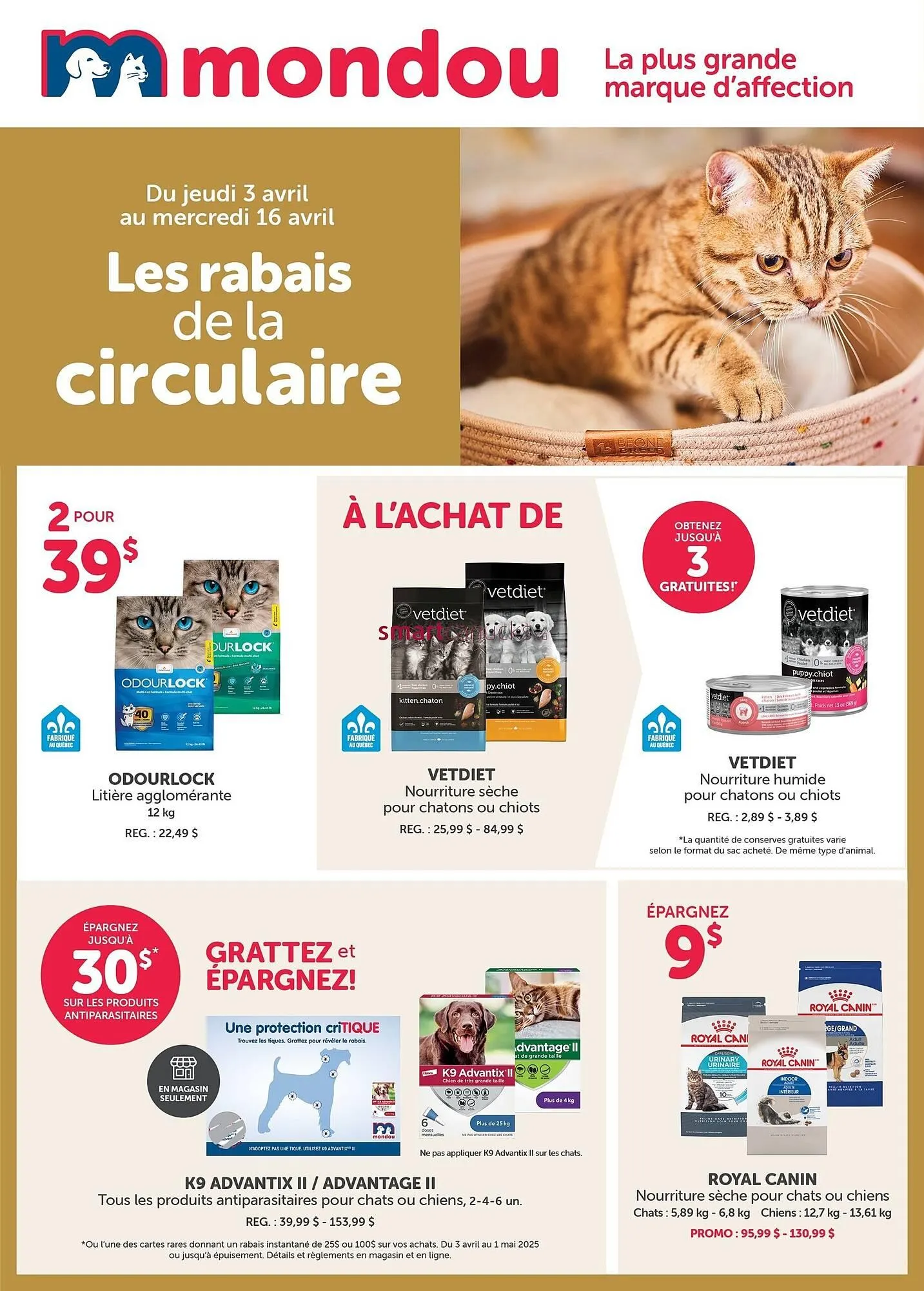 Mondou flyer from April 2 to April 15 2025 - flyer page 1