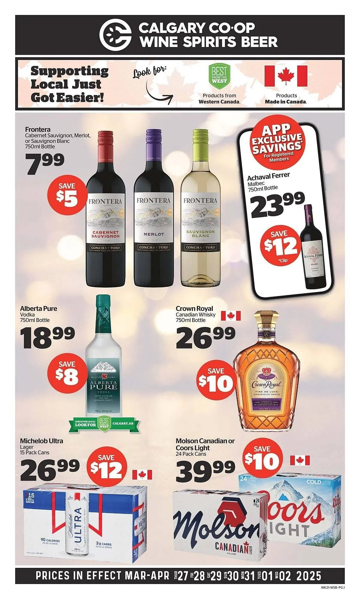 Calgary Co-op flyer from March 26 to April 22 2025 - flyer page 1