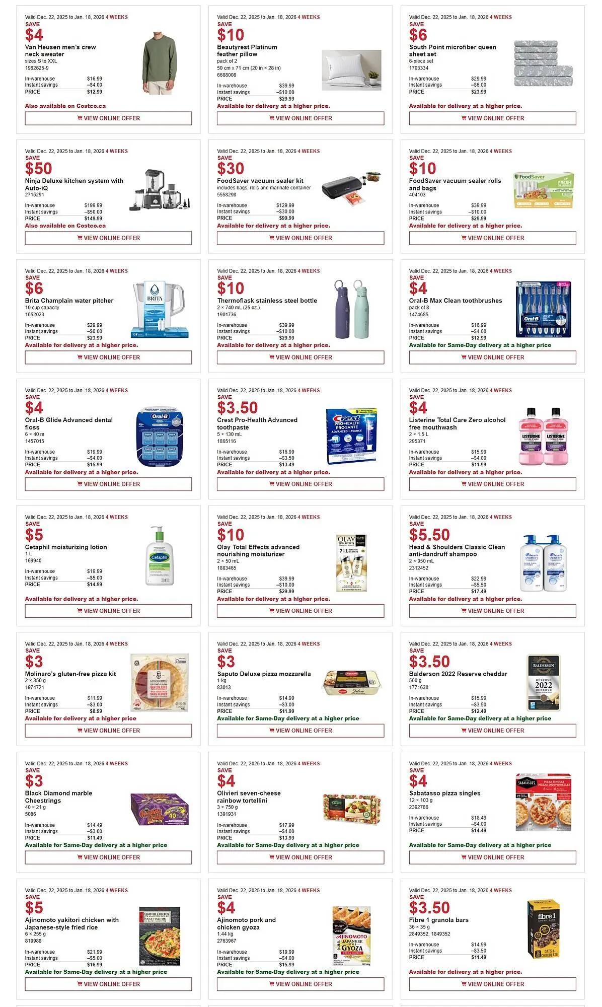 Costco flyer from December 22 to January 18 2026 - flyer page 2