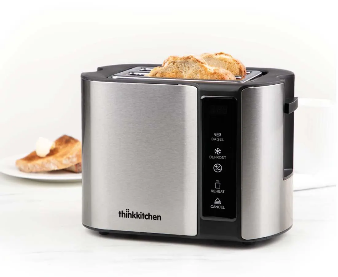 thinkkitchen Touch Screen 2-Slice Toaster with Bun Warmer