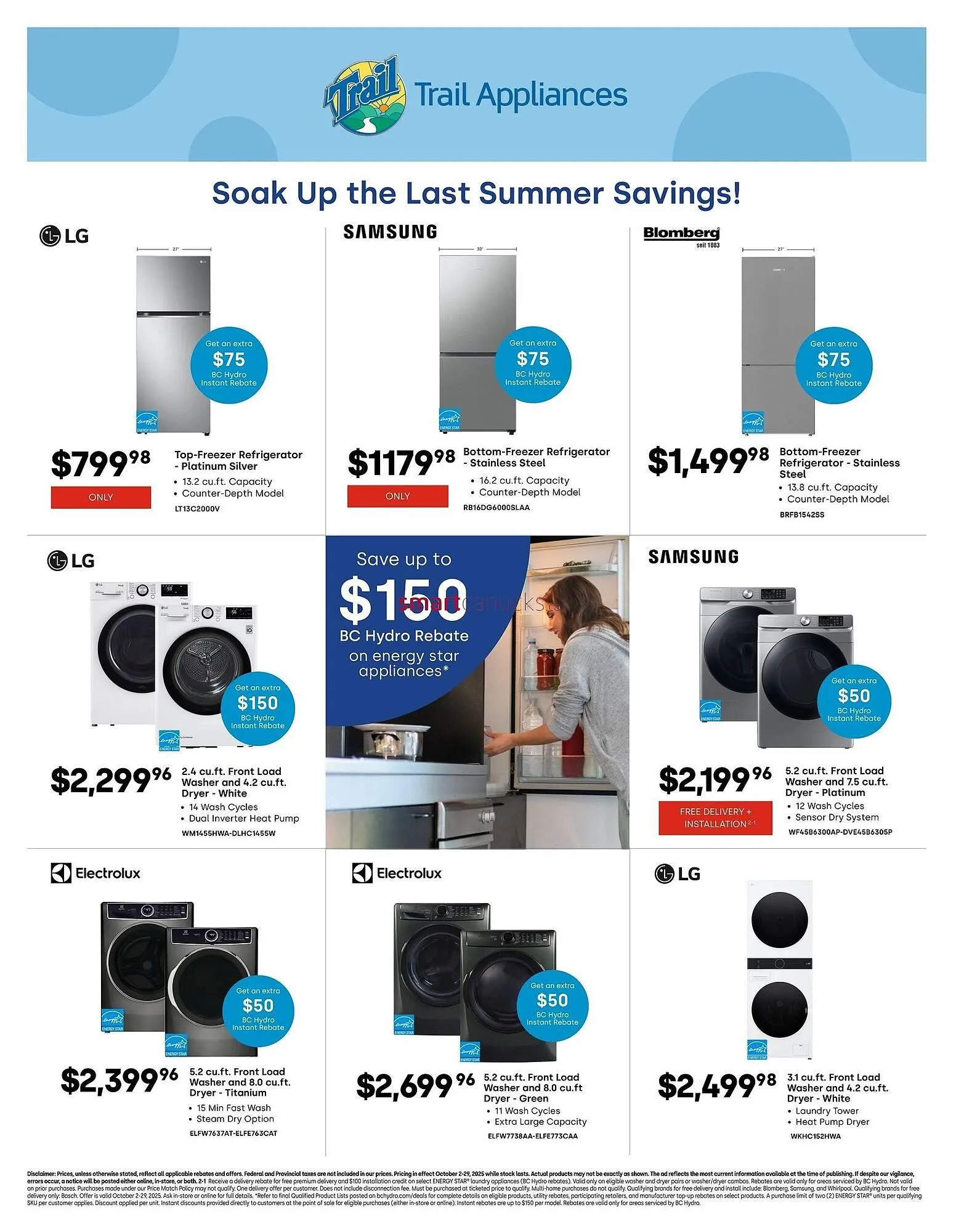Trail Appliances flyer from October 9 to October 15 2025 - flyer page 1