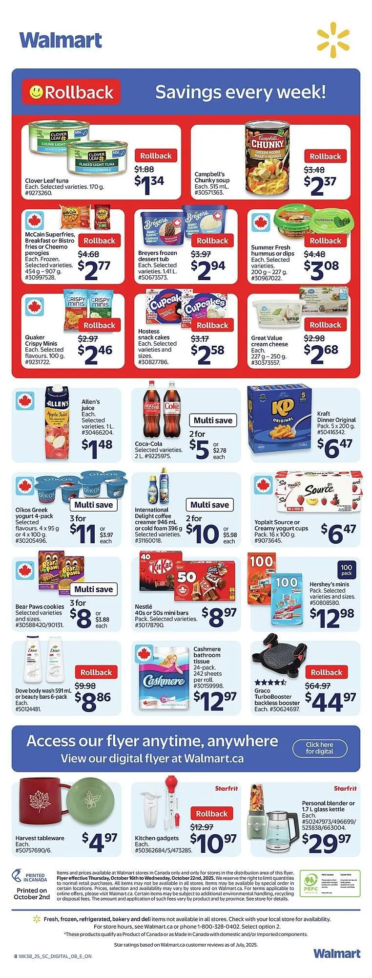 Walmart flyer from October 16 to October 22 2025 - flyer page 2