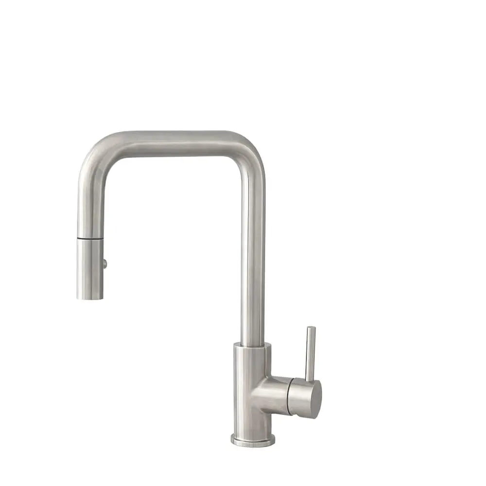 Kitchen Sink Faucet Single Handle Dual Mode Stainless Steel Brushed Finish