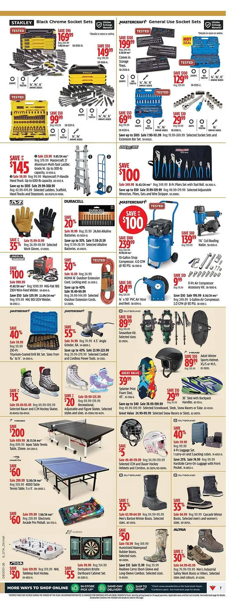 Canadian Tire flyer from January 1 to January 8 2026 - flyer page 7
