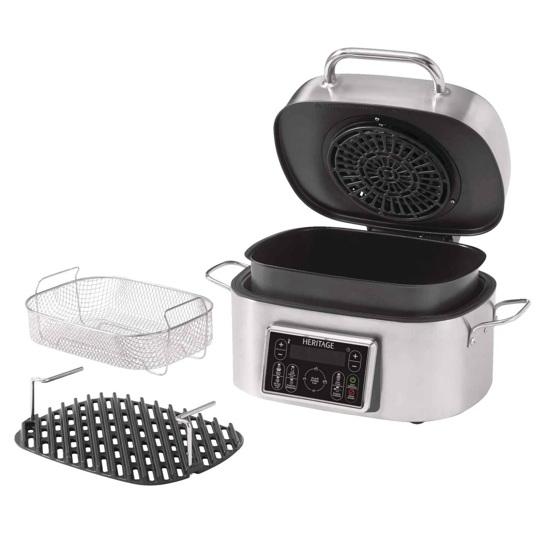 Heritage LED Display Air Fryer with Grill, 6-L