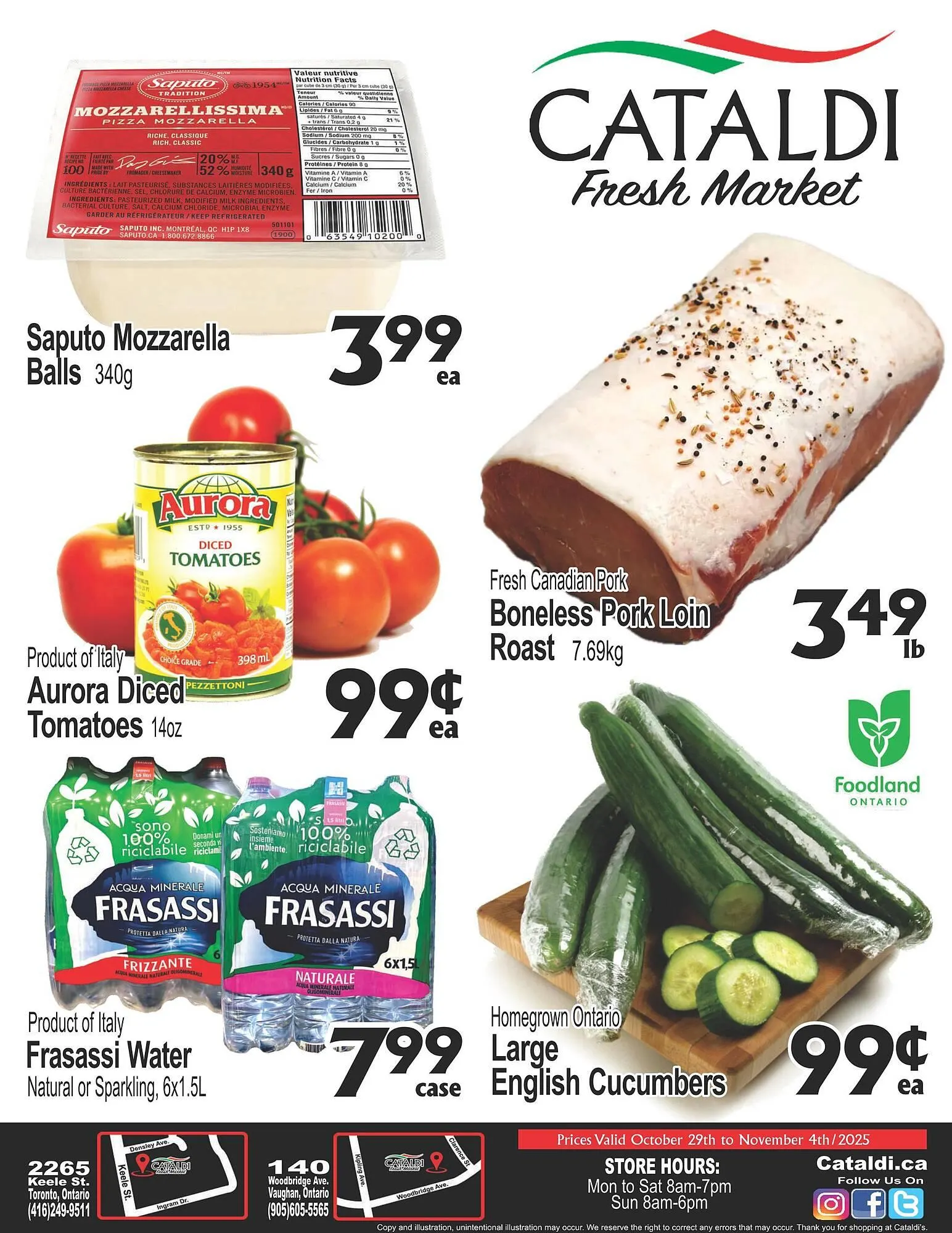 Cataldi Fresh Market flyer from October 29 to November 4 2025 - flyer page 1