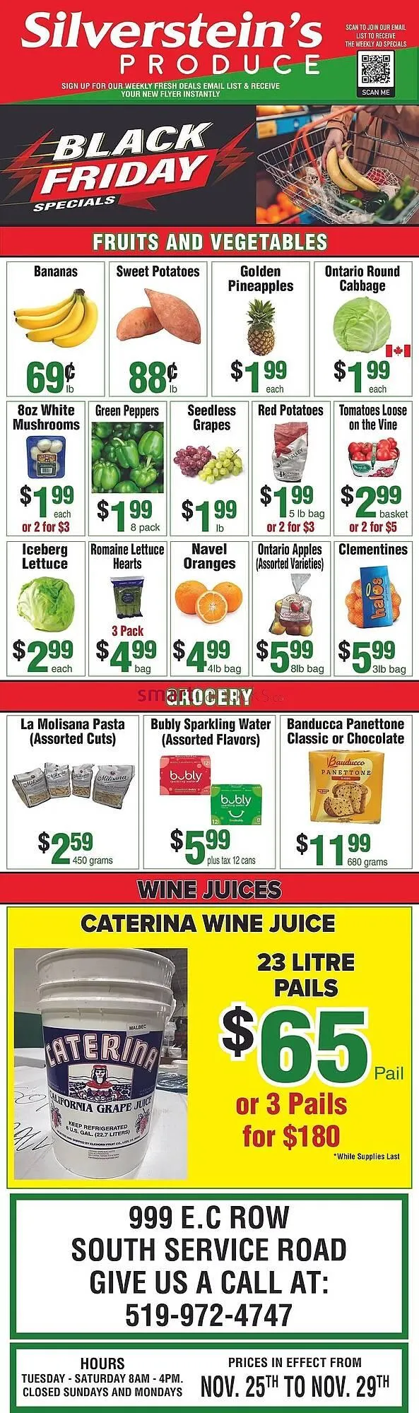Silverstein's Produce flyer from November 24 to December 28 2025 - flyer page 1