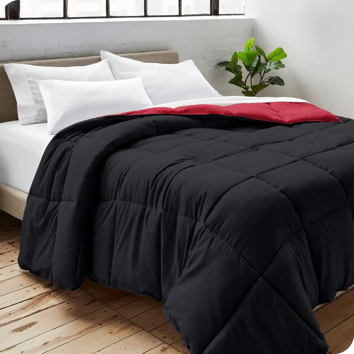 Premium Ultra Soft Modern & Contemporary Box Stitch Solid Colour Comforter