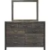Stella Dresser and Mirror - Charcoal