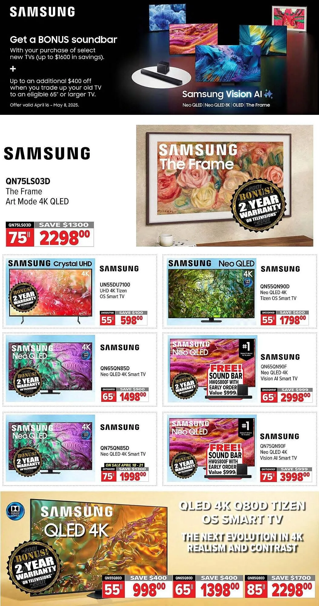 2001 Audio Video flyer from April 18 to May 1 2025 - flyer page 3