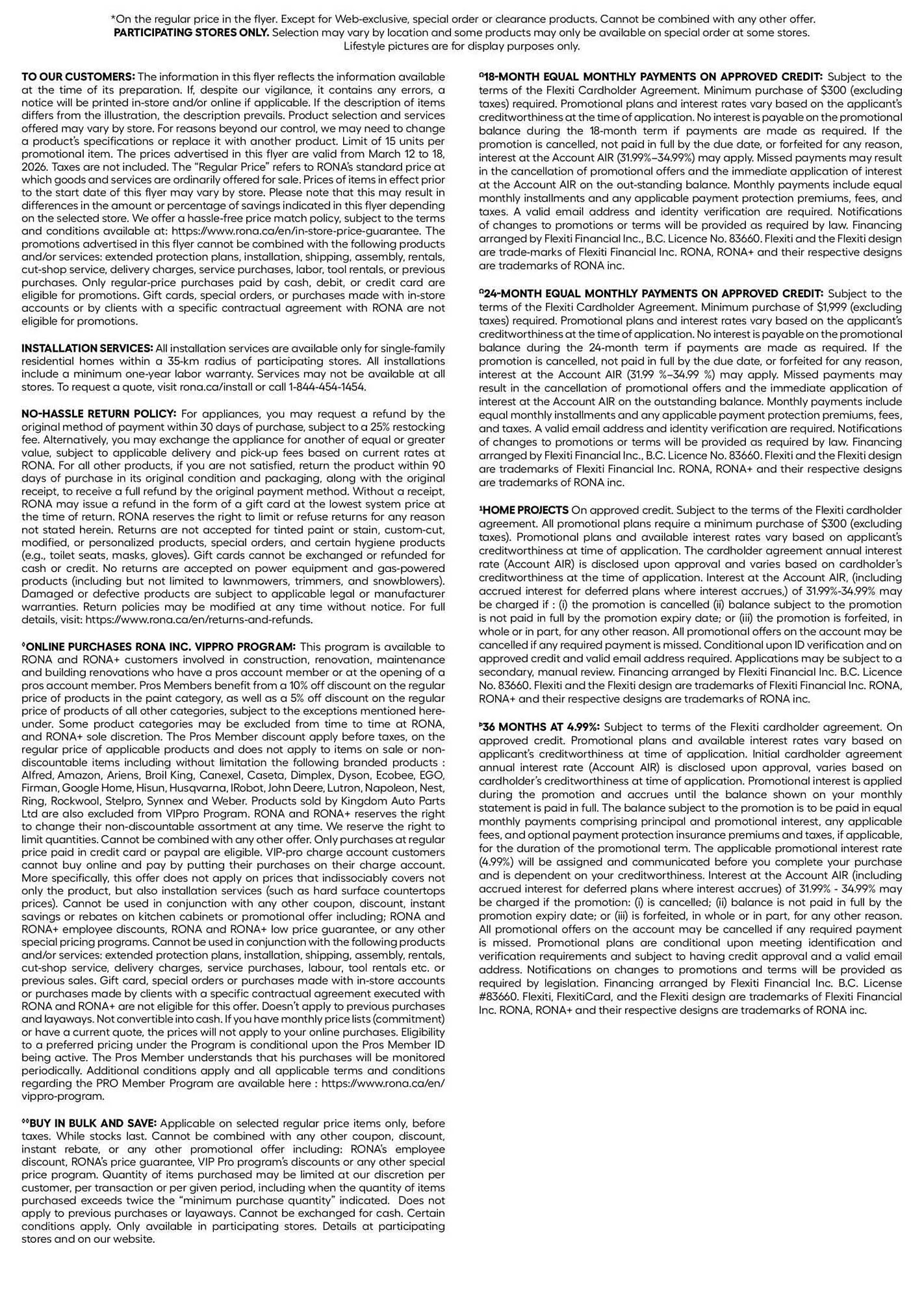 RONA flyer from March 12 to April 2 2026 - flyer page 25