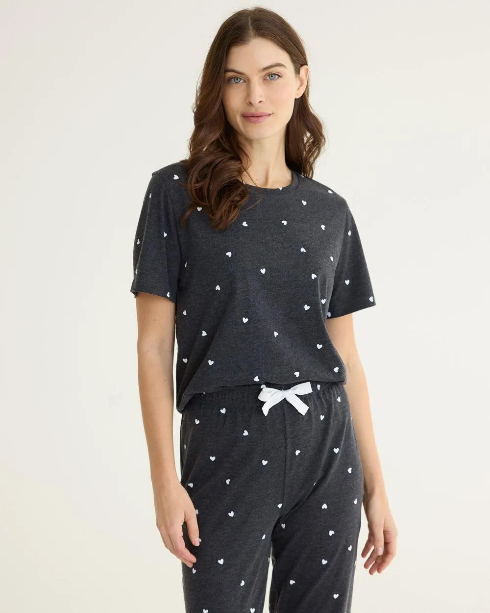 Short-Sleeve Crew-Neck Pyjama Top - R Line