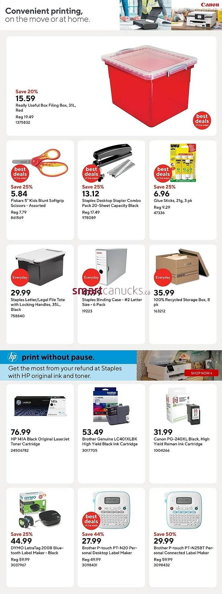 Staples flyer from March 21 to April 24 2025 - flyer page 13