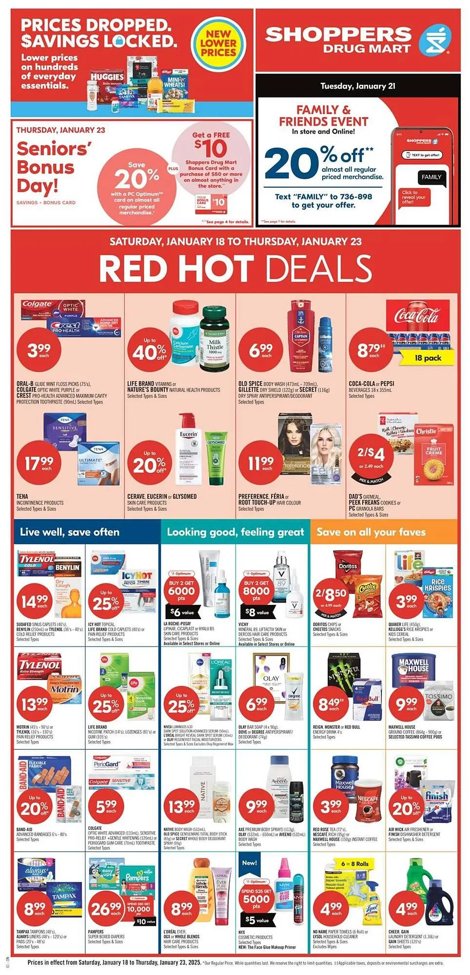 Shoppers Drug Mart flyer from January 16 to January 30 2025 - flyer page 1