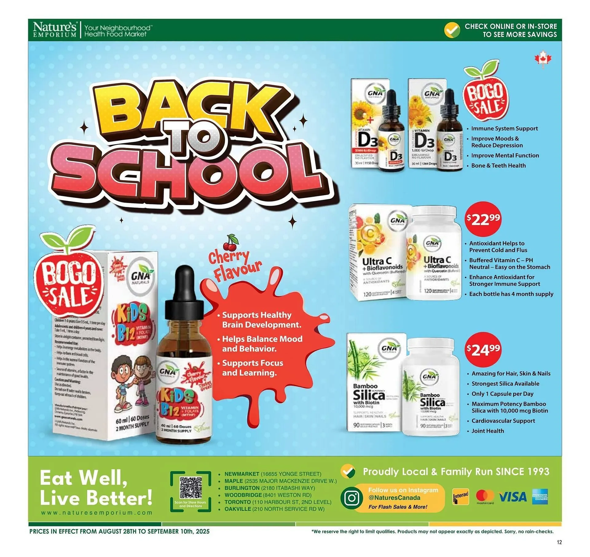 Nature's Emporium flyer from August 29 to October 1 2025 - flyer page 12