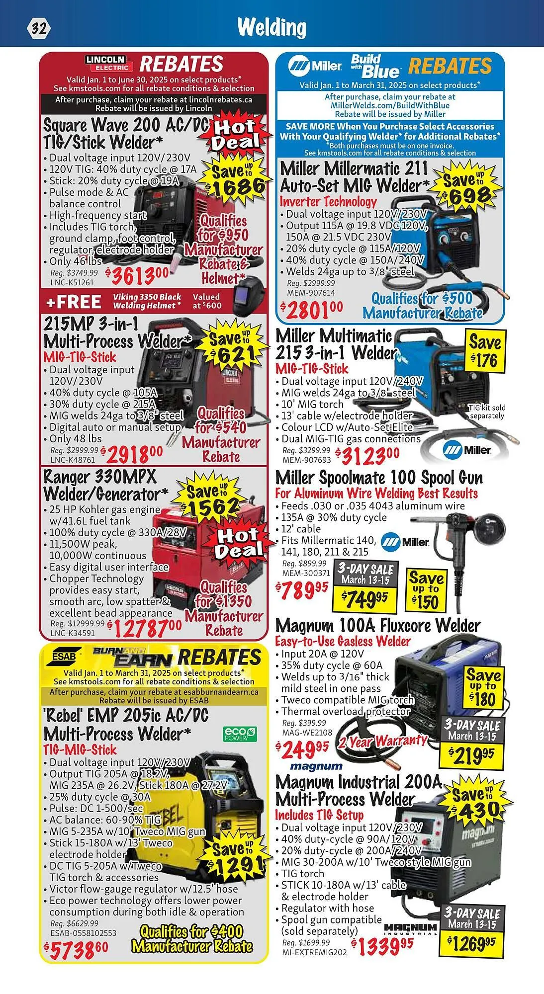 KMS Tools flyer from March 1 to March 31 2025 - flyer page 32
