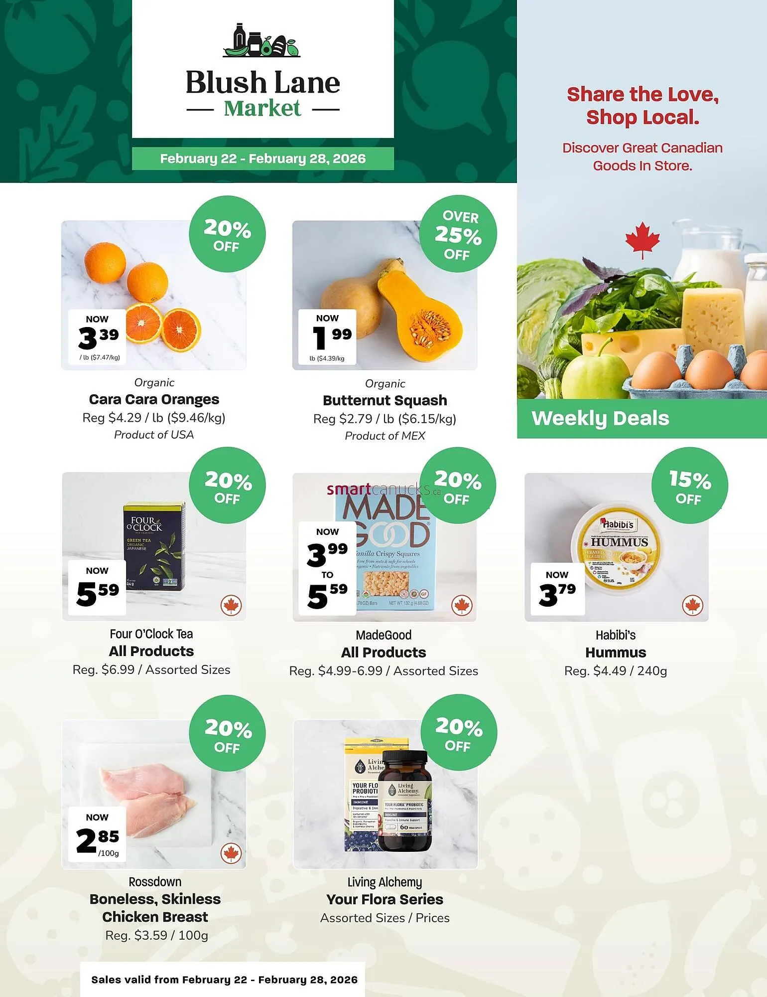 Blush Lane Organics flyer from February 22 to February 28 2026 - flyer page 1