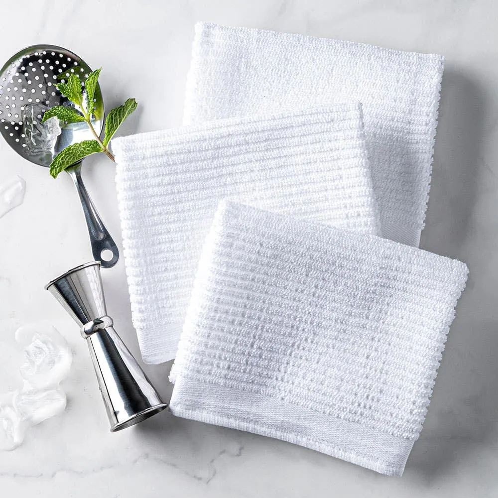 Harman Goods & Textiles Bar Mop Kitchen Towel - Set of 3 (White)