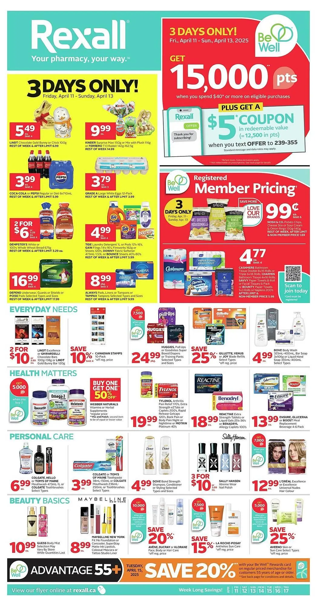 Rexall flyer from April 10 to April 22 2025 - flyer page 1