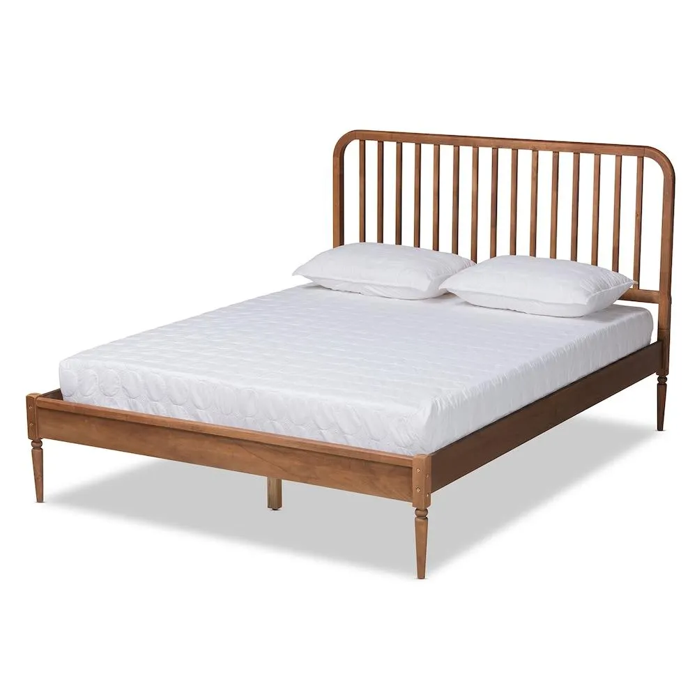 Neilan Full Platform Bed in Walnut Brown