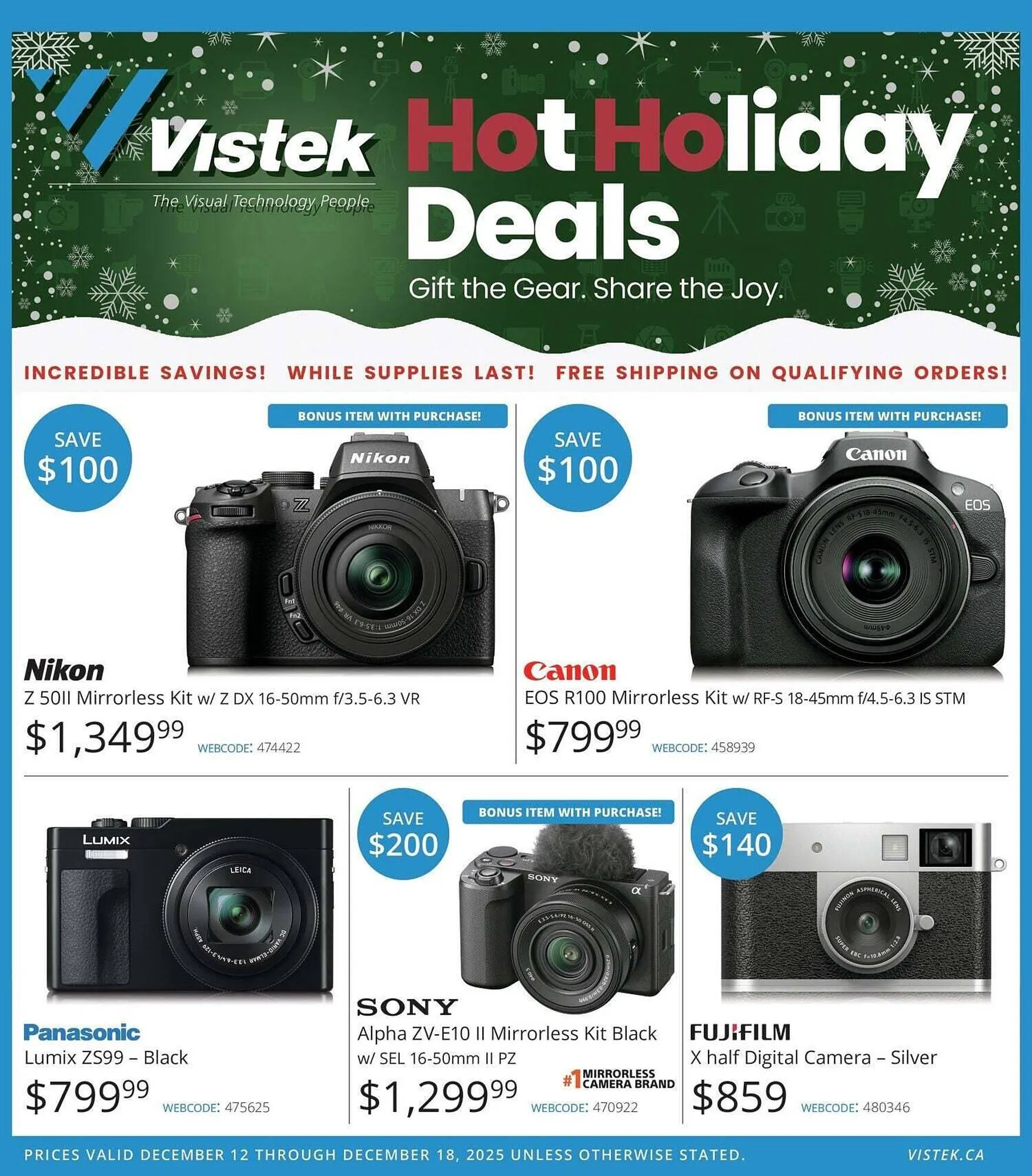 Vistek flyer from December 12 to December 18 2025 - flyer page 1
