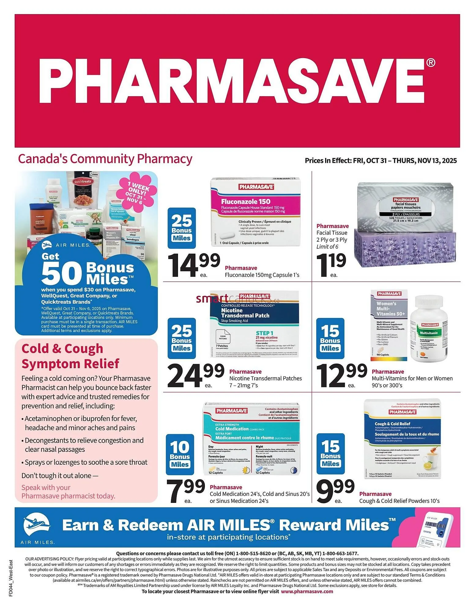 Pharmasave flyer from October 31 to November 6 2025 - flyer page 1