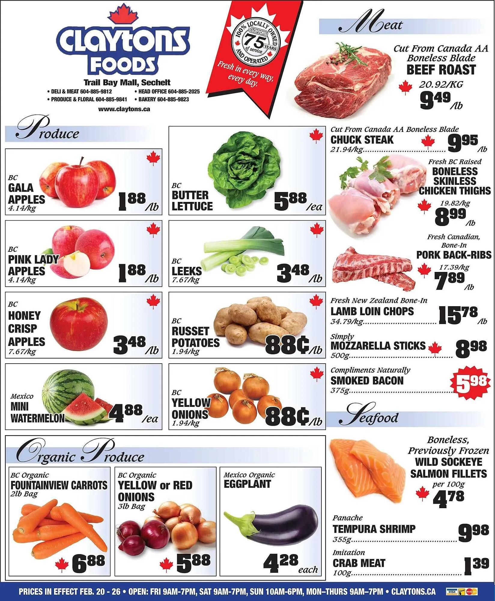 Claytons Heritage Market flyer from February 20 to February 26 2026 - flyer page 1