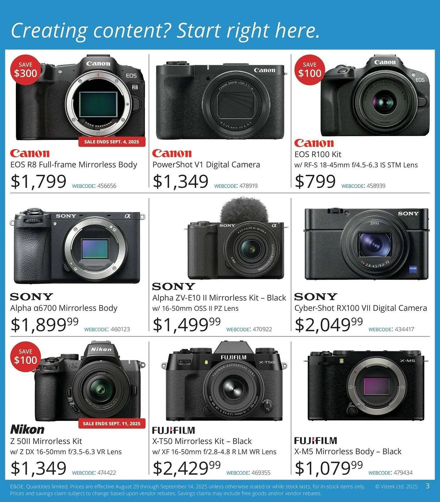 Vistek flyer from August 28 to September 25 2025 - flyer page 3