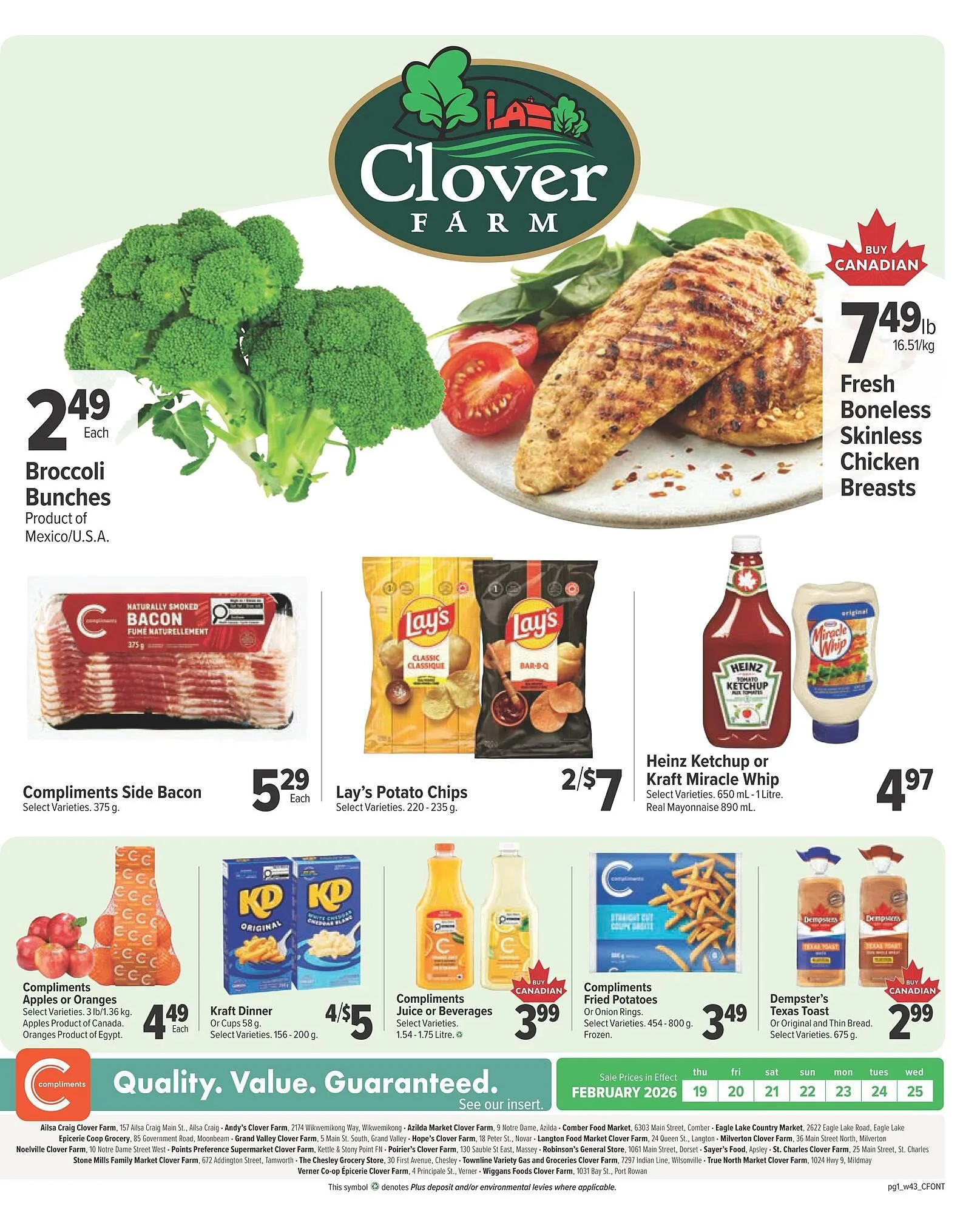 Clover Farm flyer from February 19 to February 25 2026 - flyer page 1