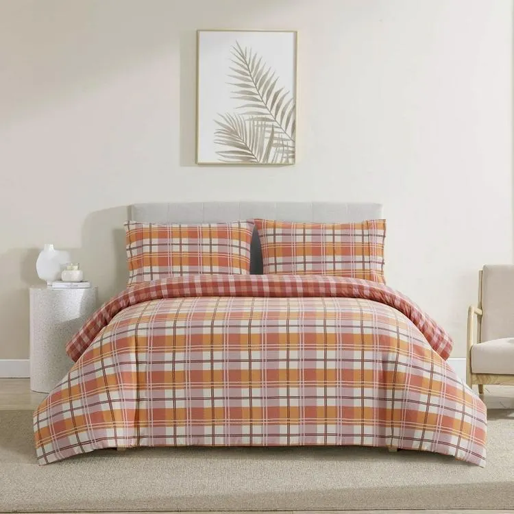KOO Blair Earth Cotton Flannelette Quilt Cover Set Orange