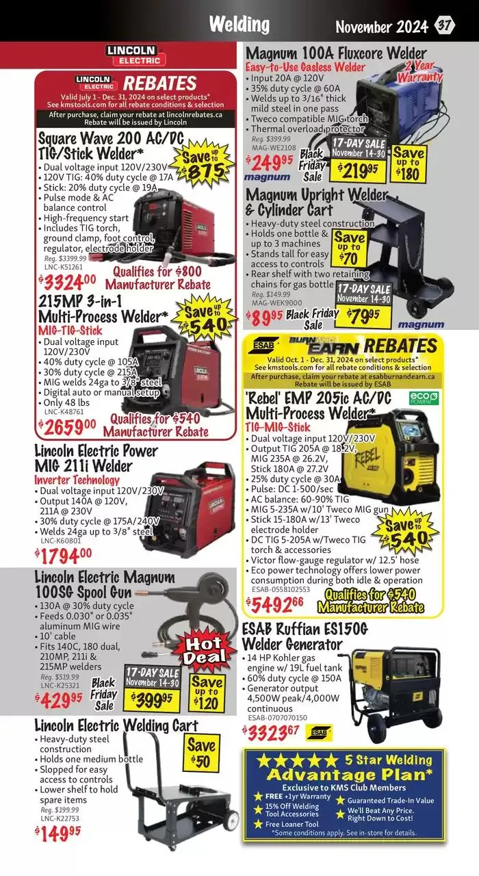 KMS Tools November 2024 Black Friday Sale from November 1 to November 15 2024 - flyer page 37