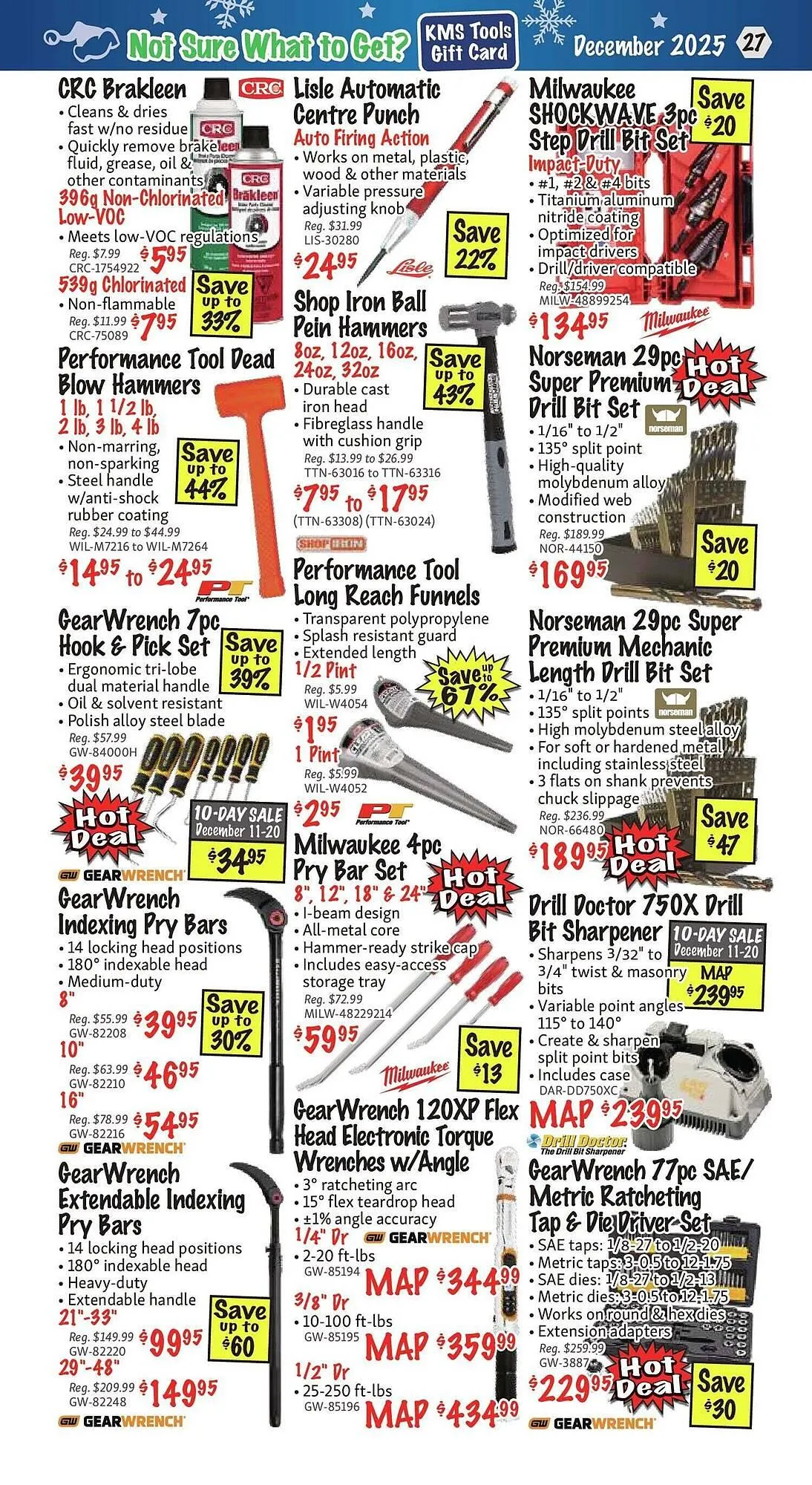 KMS Tools flyer from December 1 to January 1 2026 - flyer page 27