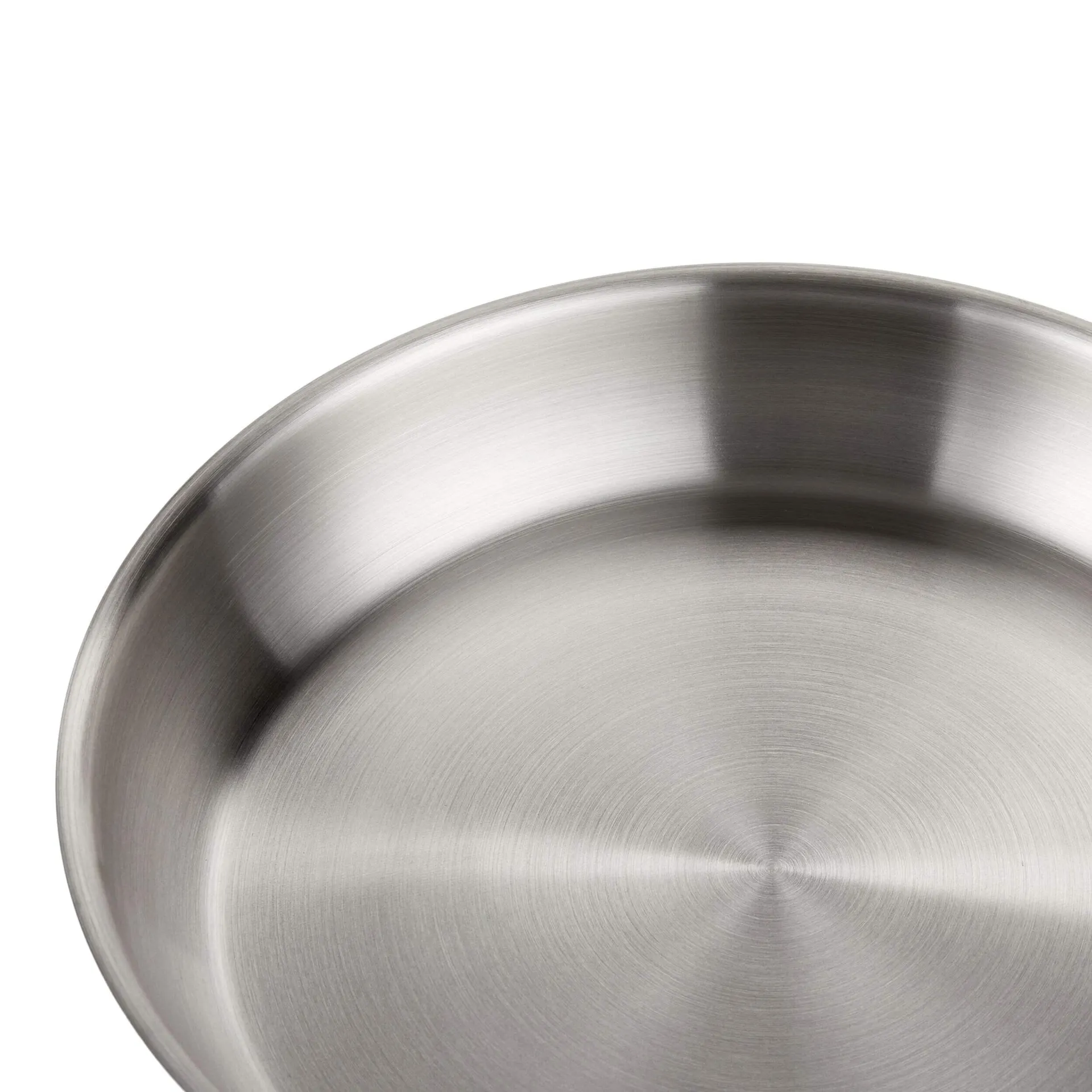 Vida by PADERNO Elite Series 3-Layer Stainless Steel Frying Pan, Oven Safe, Silver, Assorted Sizes