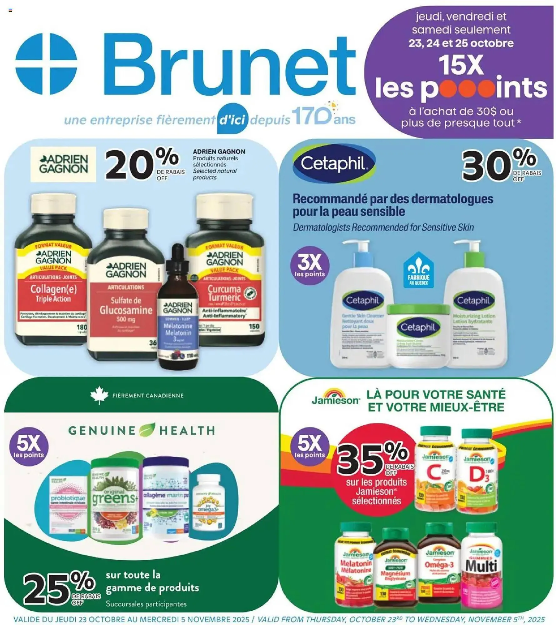 Brunet flyer from October 23 to November 5 2025 - flyer page 1