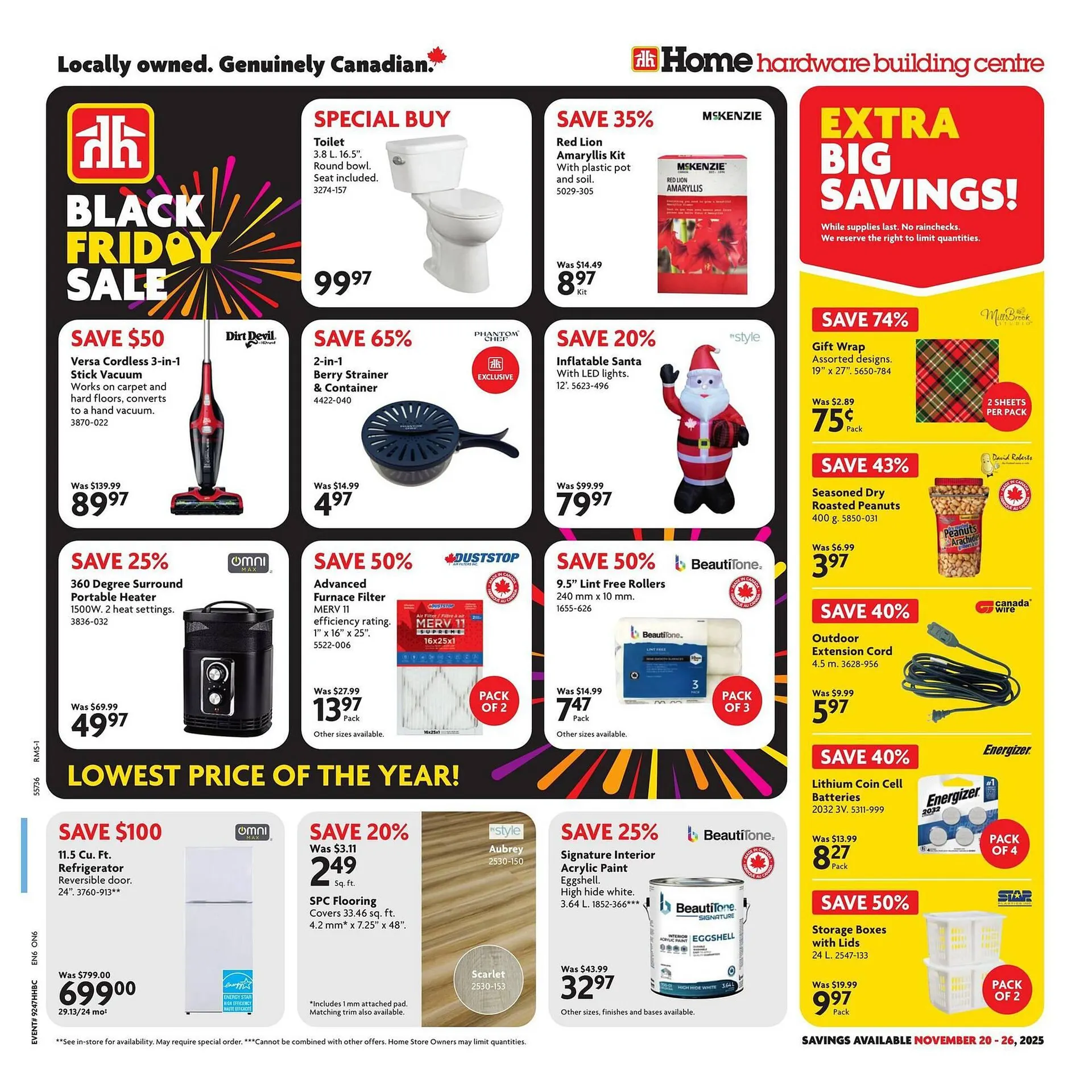 Home Hardware flyer from November 20 to November 26 2025 - flyer page 1