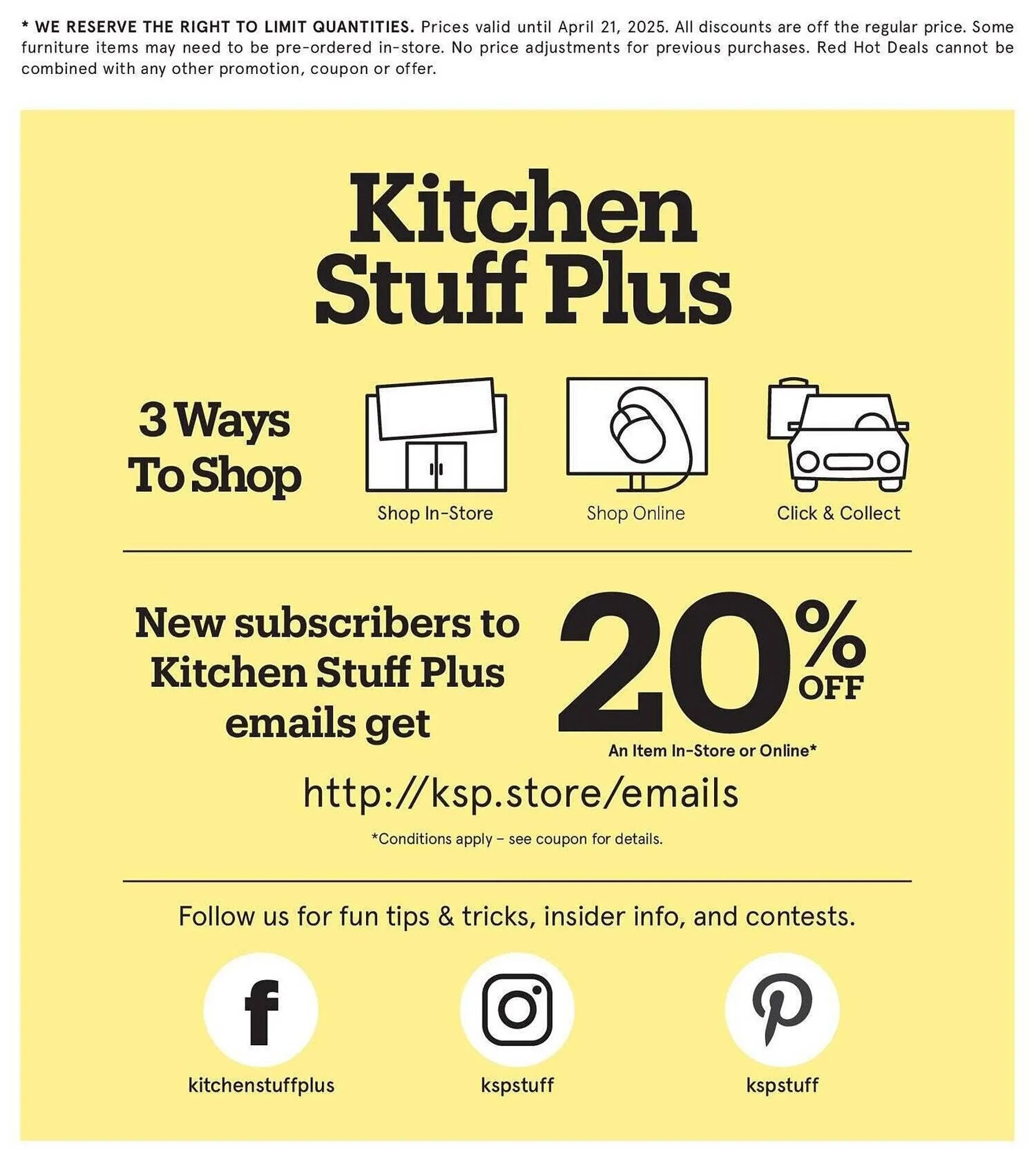 Kitchen Stuff Plus flyer from April 14 to April 22 2025 - flyer page 7