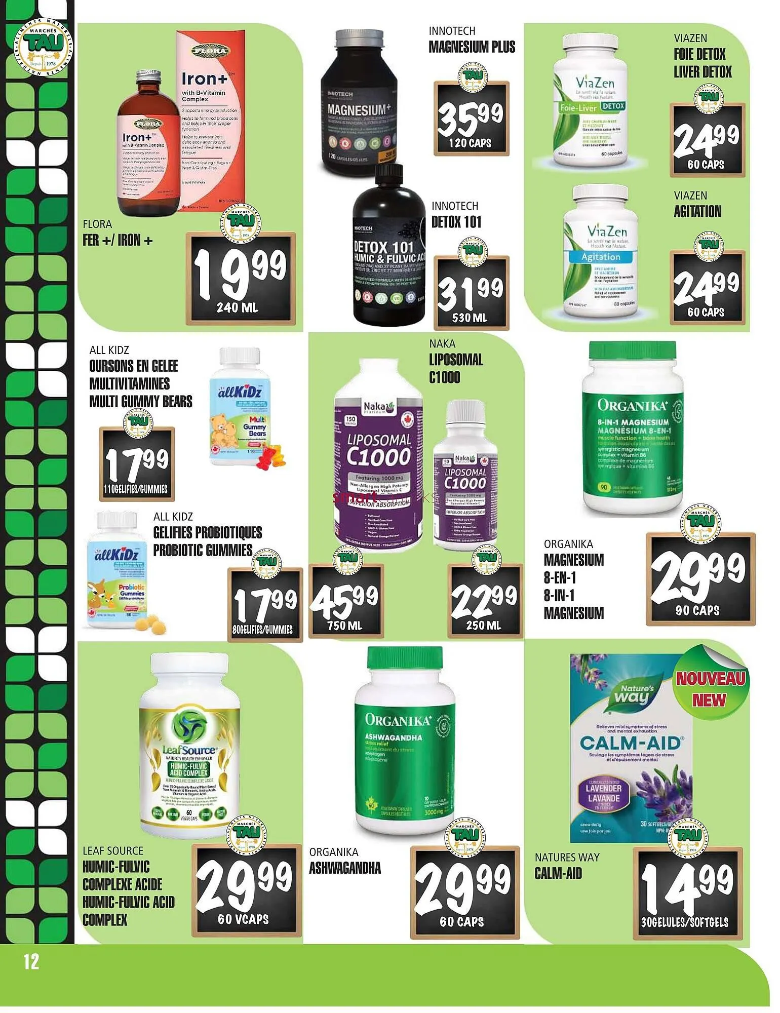 Marches Tau flyer from August 4 to August 31 2025 - flyer page 12